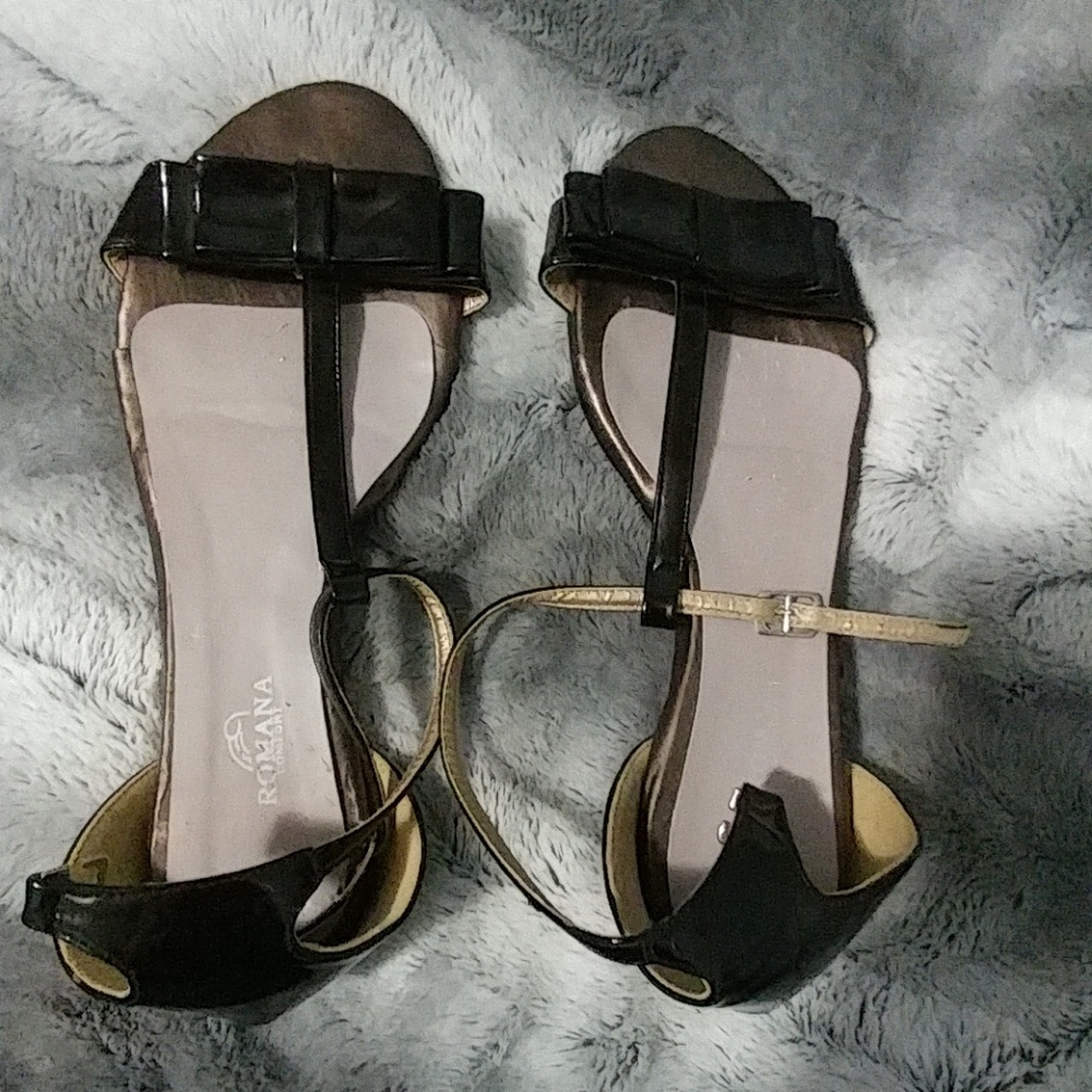 Black Open-Toe Flats